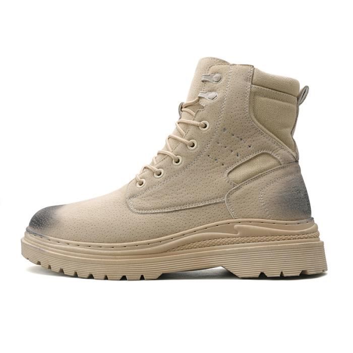 bottes beiges homme
