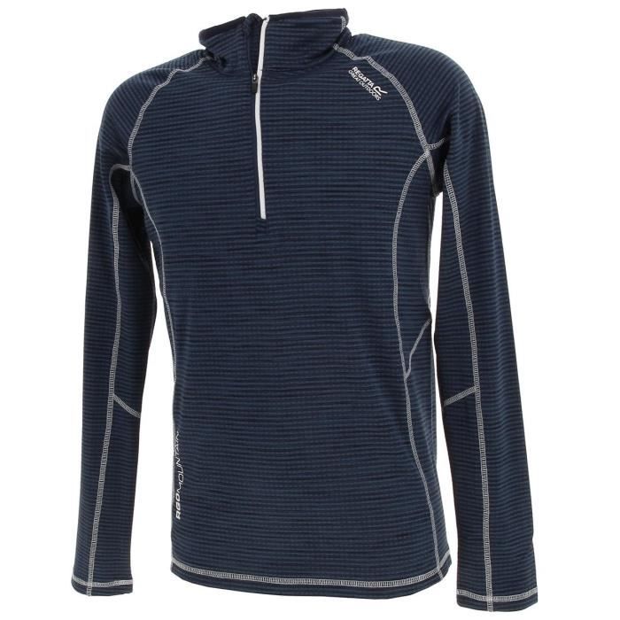 Tee-shirt thermique à manches longues et col rond femme blanc