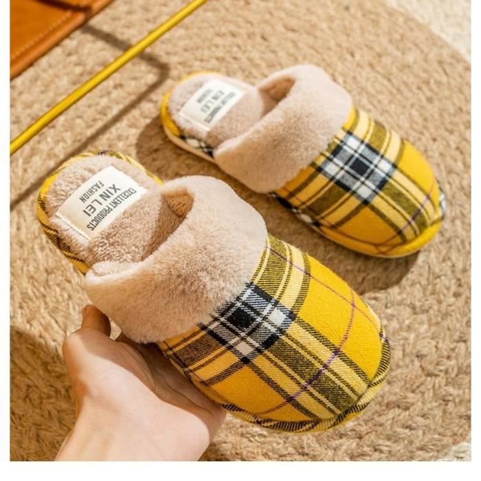 Chaussons d'intérieur mixtes à semelle souple et chaude - d6[B2033809