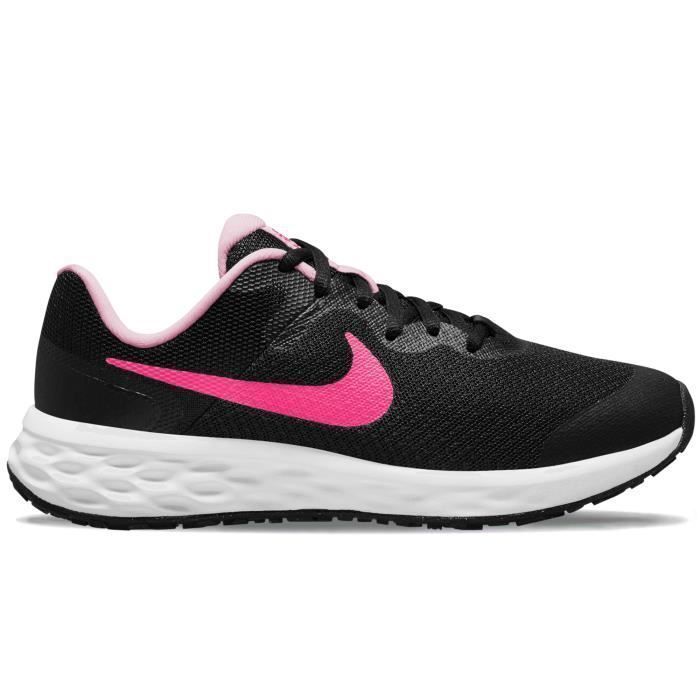 Chaussure de Course pour Fille Nike Revolution 6 DD1096 007 Noir Enfant Running