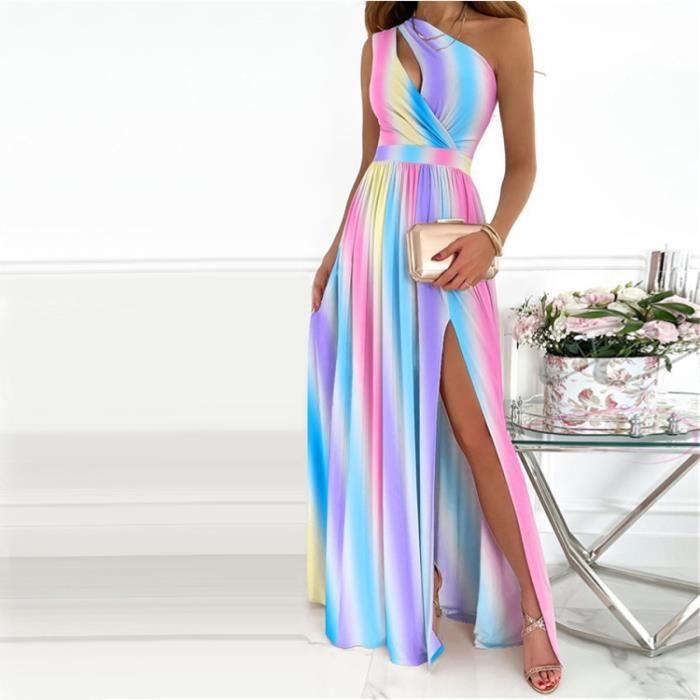 Robe Longue Femme Sexy Sans Manches Et Col En V Robe Longue