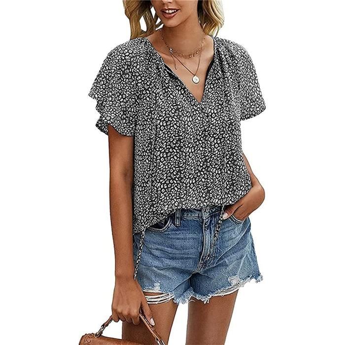 Chemisier femme col v clearance
