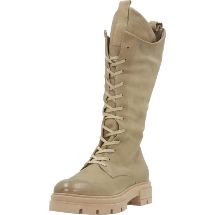 Botte Femme MJUS 128302 Marron Semelle Gomme Type Coince Marron Cdiscount Chaussures
