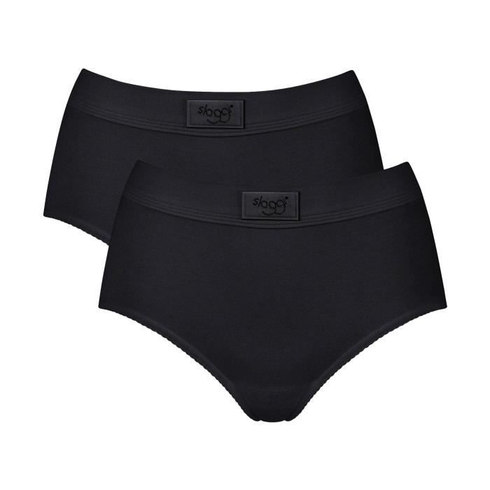 Slip Femme Sloggi Lot De 2 - 95% Coton, Taille Haute - Confort Maxi