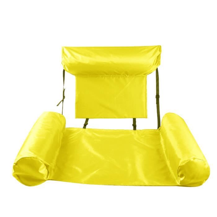 MONCAP – Hamac Flottant Gonflable 4 En 1 – 122 X 122 Cm – 4 Coussins – Supporte 200 Kg – Avec Pompe – Pour Piscine, Plage, Lac