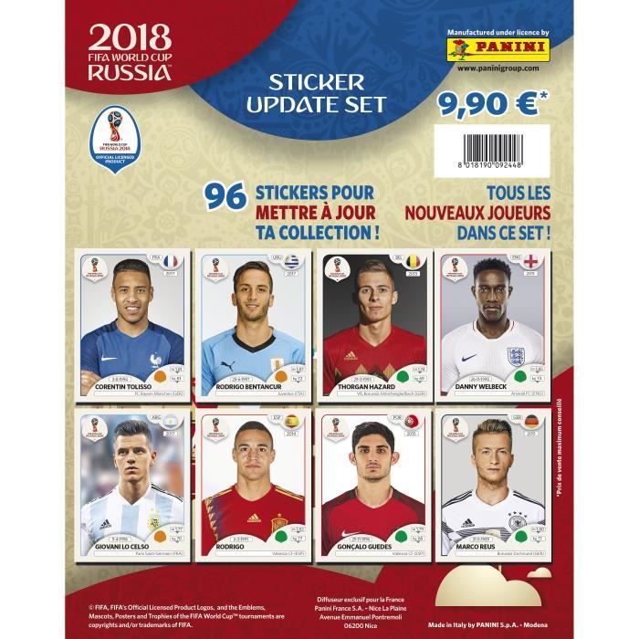 Panini coupe du monde 2018 Russia World Cup Sticker Album 50 pochettes BOOSTER Nouveau neuf dans sa boîte