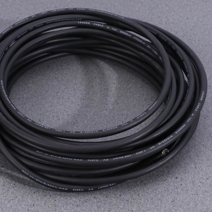 Cable solaire 6mm2 (le metre) - SOS Batteries Cable solaire 6mm2 (le metre) - SOS Batteries