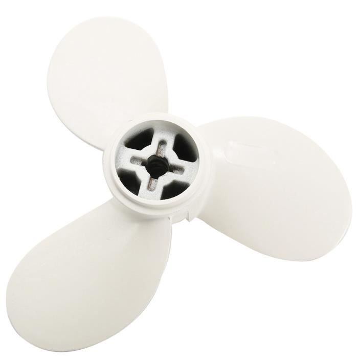 Hélice Moteur Hors-bord Candeon 7 1/4x5-A – 3 Pales En Alu – Compatible 2 Temps 2HP/2.5HP – Remplacement Facile