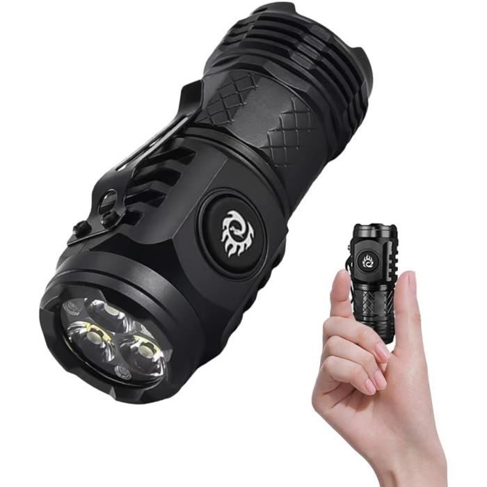 Mini lampe de poche portable à trois yeux - Cinq modes - Super