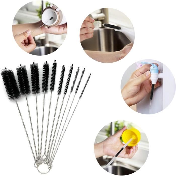 CZAKOMIX Lot De 6 Brosse Nettoyage Multi-Usages – Vaisselle, Bouteilles & Coins Difficiles