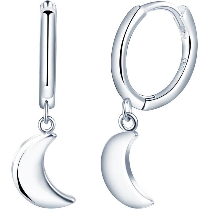 Boucles D'oreilles Créoles Argent 925/1000 Avec 3 Ronds - Neuf Avec étiquettes