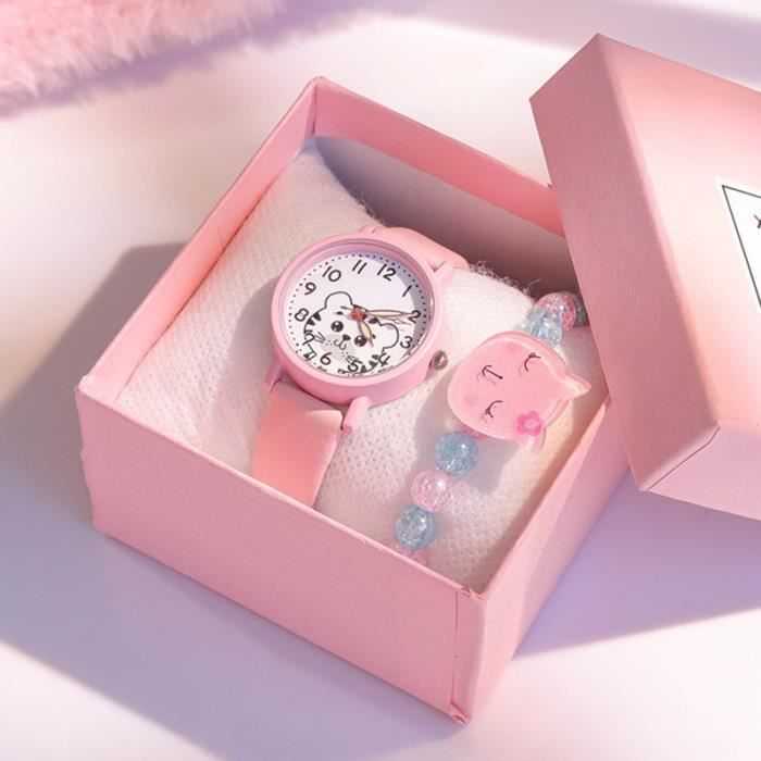 Montre fille avce bracelet fille le nouveau mode chat montre