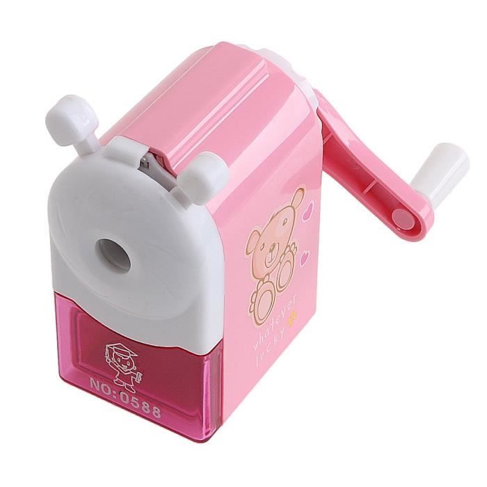 Taille Crayon A Manivelle Pour Crayons De Couleur Taille Crayon Manuel Pour Enfants Bleu Rose Mini Taille Crayon Pour Dessin Anime Ecriture Taille Crayons