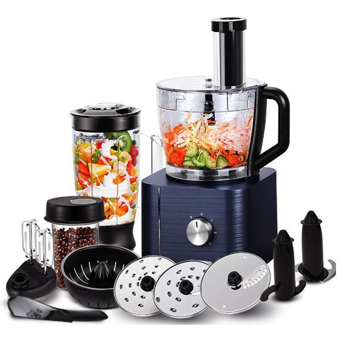 Robot multifonction Robot de cuisine11 en 1Blender presse agrumes double fouet pétrin spatule1100W3 Vitesses A+++3.2L - Sndoas