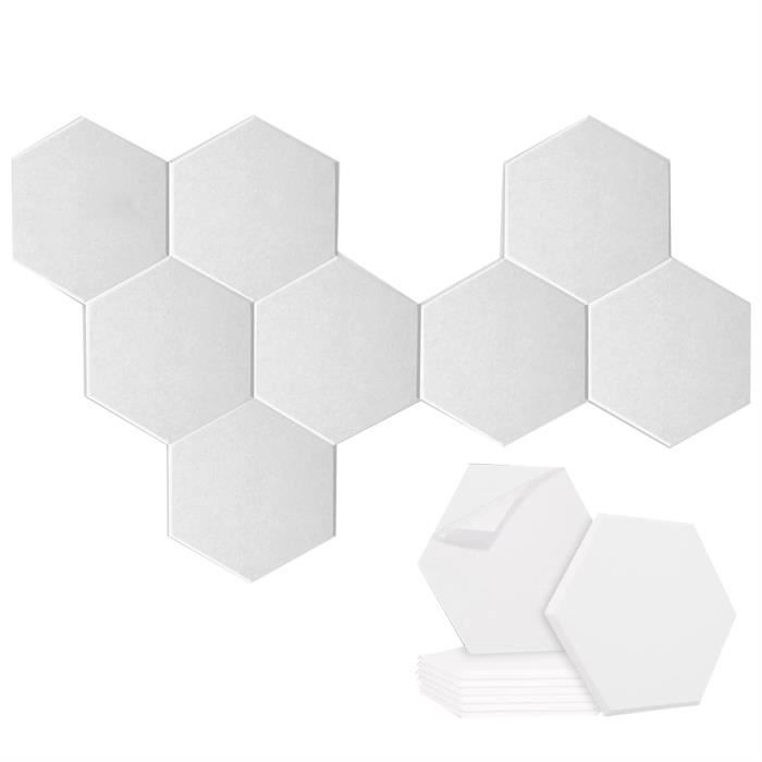 Lot de 8 Panneaux Acoustiques Hexagonaux Auto-AdhéSifs, Panneau