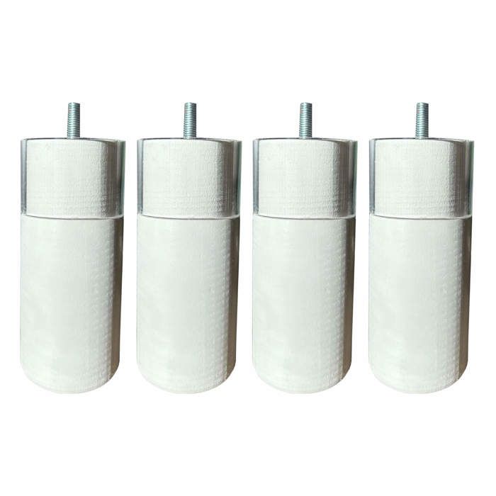 4 pieds cylindriques anti-punaise blanc 15 cm - Blanc - Fabriqué en France - Someo 4 pieds cylindriques anti-punaise blanc 15 cm - Blanc - Fabriqué en France - Someo
