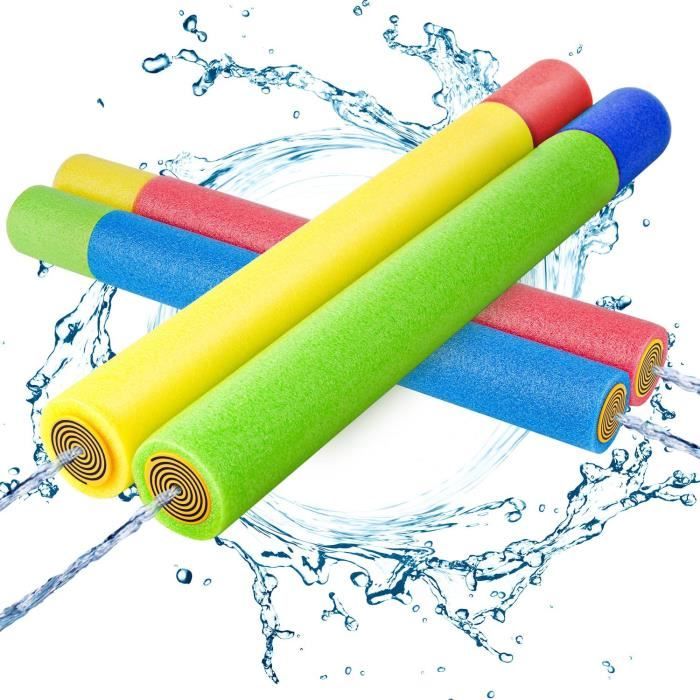 Pistolet à Eau en Mousse - Mixte - Pistolet à Eau en Mousse - Rouge, Jaune, Bleu, Vert - 4 Pcs - Jeux - Jouets