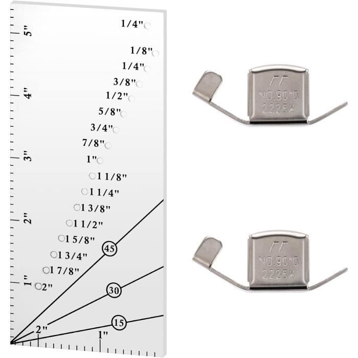 2 Guides De Couture Magnétiques Avec Règle - Outil Positionnement Pour Machine à Coudre - Bleu Et Rose