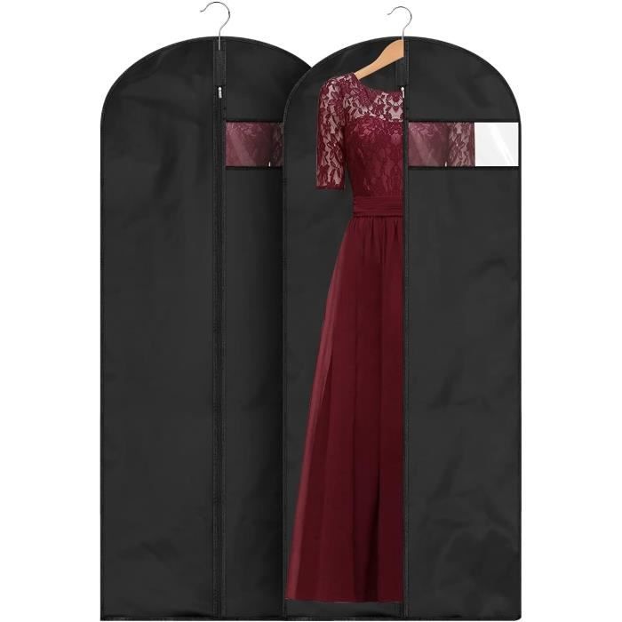 Housses De Protection Pour Vêtements Longs 180x60 Cm - PEVA étanche - Fenêtre Transparente - Lot De 2