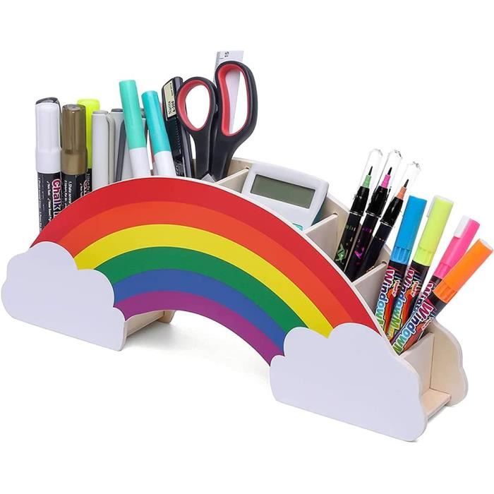 Pot à Crayons Cactus XFLYP - Organisateur Bureau Mignon | Blanc | Pour Stylos Et Pinceaux Maquillage