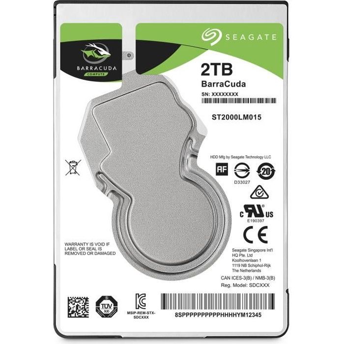 Seagate Disque Dur Interne Barracuda 2to 5 400 Tr Min 2 5 St2000lm015 Prix Pas Cher Cdiscount