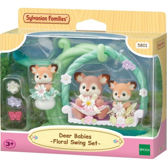 Personnage articulé Sylvanian Families Ciervo bebé y columpio animaux - vue 2