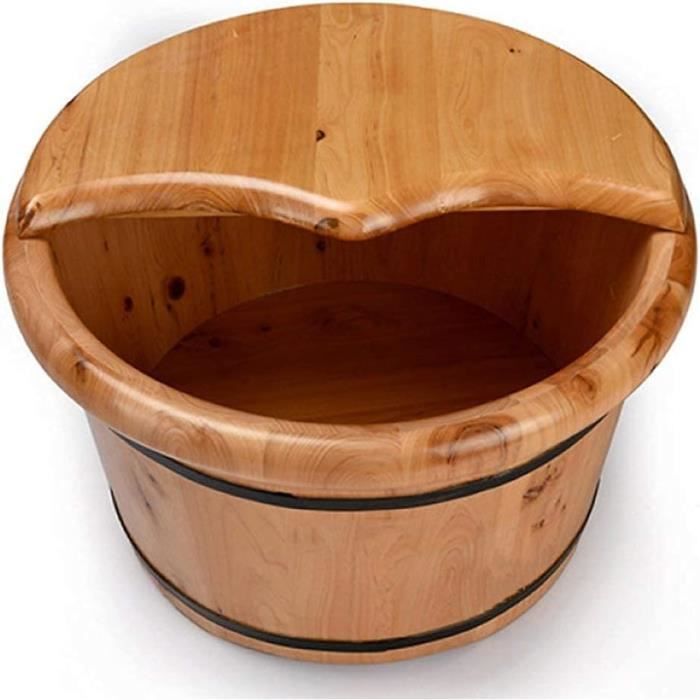 Bassin Bain De Pieds En Bois Acupoints Double Poignée - Neuf - Pour Massage Et Relaxation