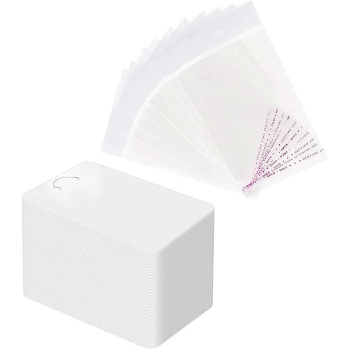 Cartes Support Pour Boucles D'oreilles - Lot De 200 En Papier Kraft - Avec Trou Prédécoupé - Pour Créateurs Bijoux Et Boutiques