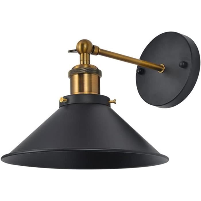 Applique Murale Industrielle Rétro Pivotante – Spot Métal E27 Orientable 360°, Luminaire Vintage Pour Cuisine Bar Couloir Restaurant (sans Ampoule)