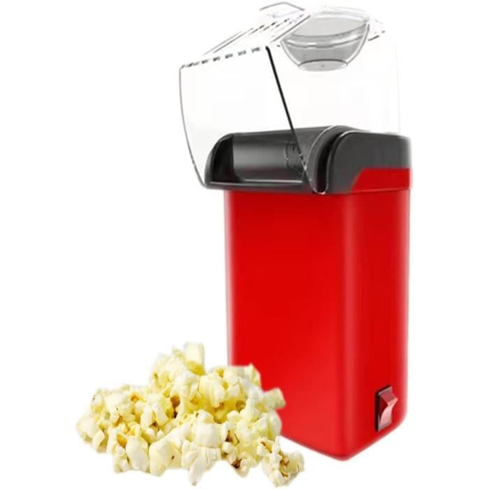 Machine à Pop-corn En Verre Borosilicate Rouge – Compatible Micro-ondes – Facile à Nettoyer – Idéale Pour Soirées & Pique-niques