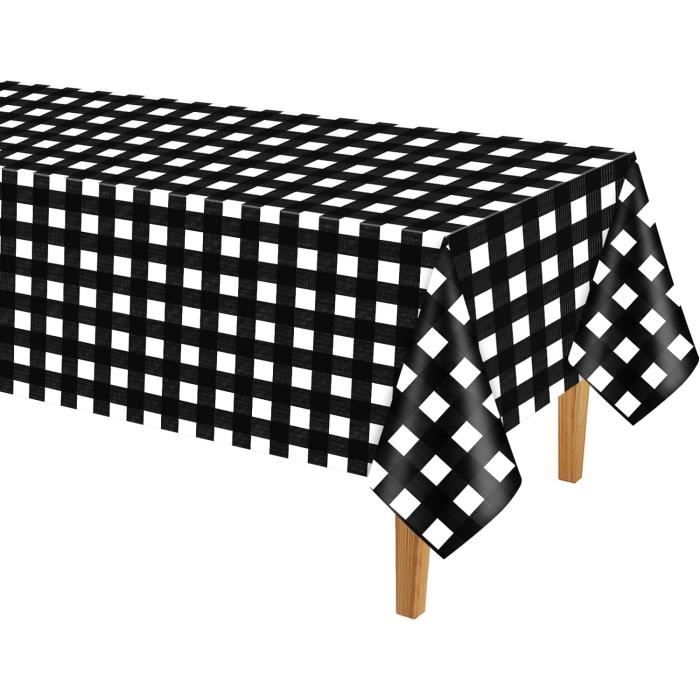 Lot De 100 Serviettes Papier Noir Et Blanc à Carreaux - Thème Voiture De Course