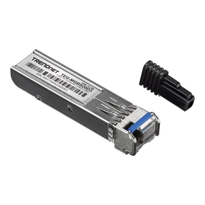 TRENDNET Mini-GBIC (SFP) - 1 LC Femelle Fonction Duplex 1000Base-LX Réseau - Pour Réseau Fibre Optique - Réseau de Données