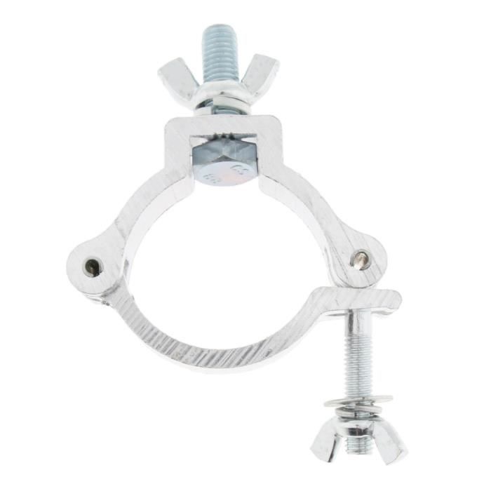 10 Crochets éclairage Scène Aluminium - Pour Lampes PAR, LED, Moving Head - Tube 30-52mm - Concert, Mariage