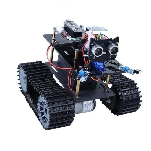 Kit Robot Programmable ,Tank Kit de Voiture Intelligent, Jouets Éducatifs STEM