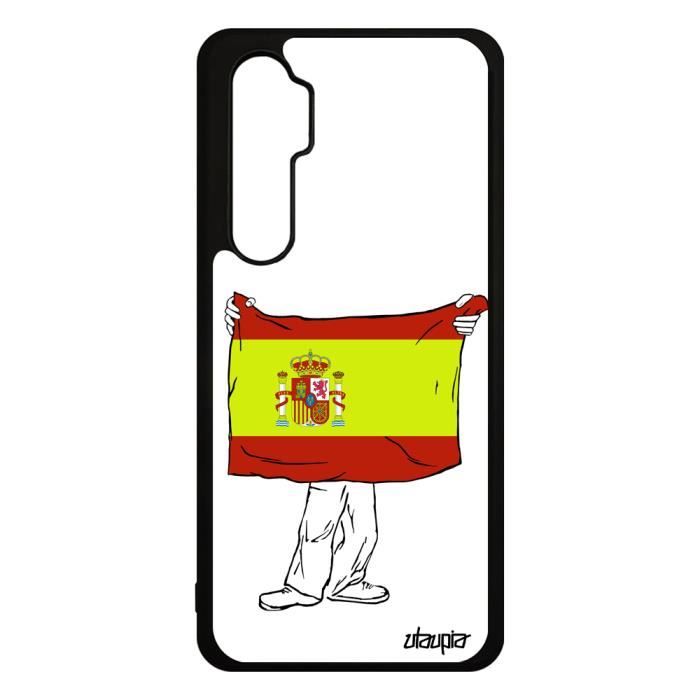 Coque drapeau espagne espagnol pour mi Note 10 lite silicone coupe d
