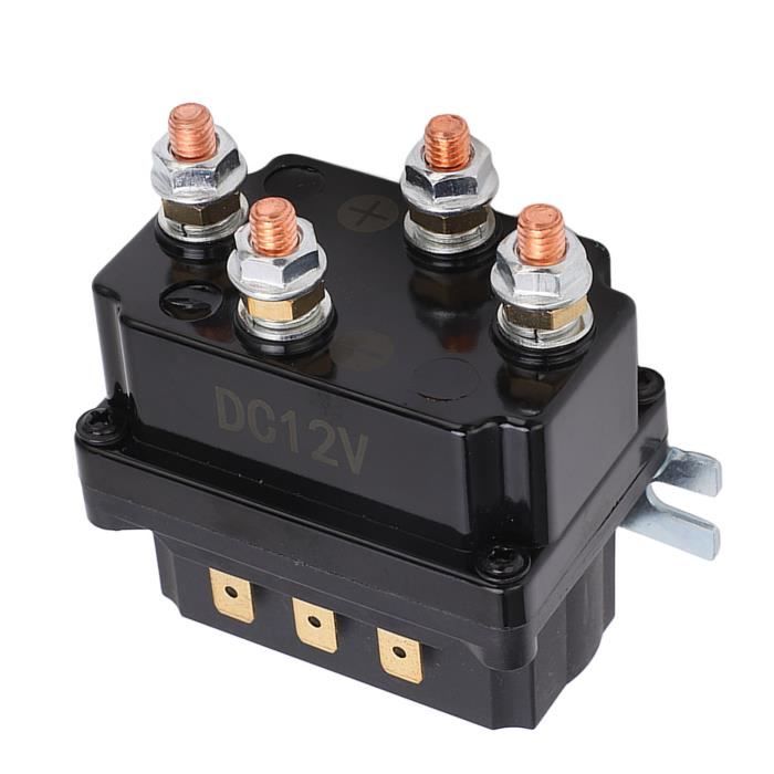 Relais De Treuil électrique Professionnel Enduit De Poudre De Surface Noire Dc 12v 250a Pour 2000lb 5000lb Atv Utv 89991459