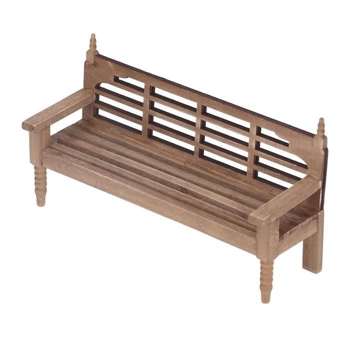 Sarini – Lot De 2 Bancs De Jardin En Bois Pour Maison De Poupée échelle 1:12, Miniature à Peindre Soi-Même