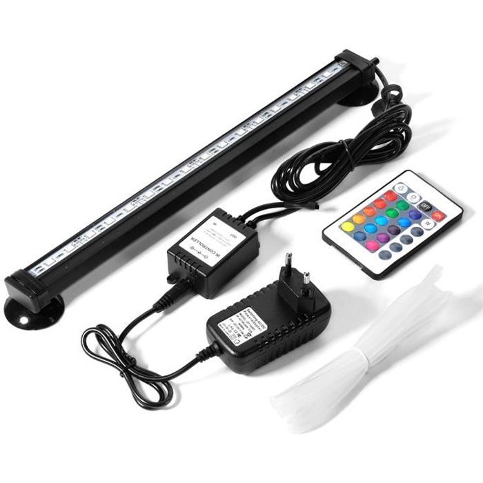 Meilleurs prix pour XCSOURCE Lumière LED Multi-Colore RGB LED Lampe Aquarium Sous-Marine Submersible LED Etanche d'Aquarium avec Télécommande 32cm OS717