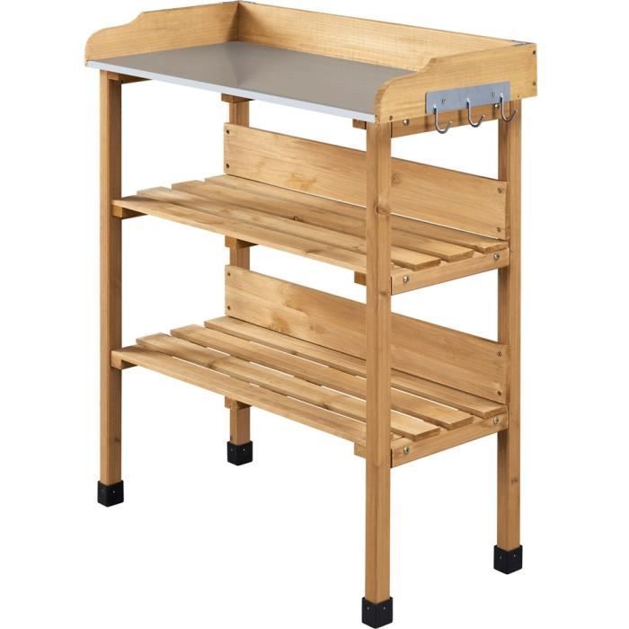Table de rempotage en bois massif de sapin - VIDAXL - Hauteur 84 cm Table de rempotage en bois massif de sapin - VIDAXL - Hauteur 84 cm