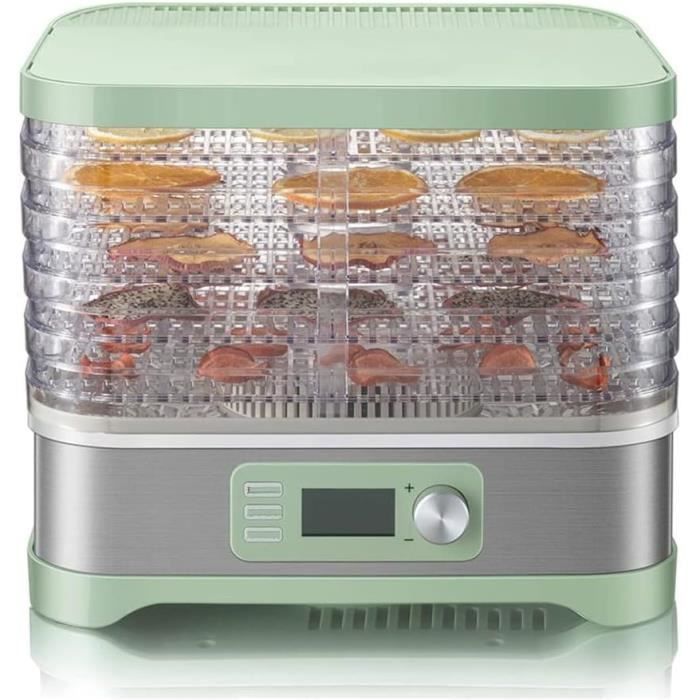 Appareil Séchage Fruits Légumes Déshydrateur Alimentaire KingSom - 5 Plateaux Réglables - Minuterie 72h, Température 35-70°C - 4 Modes - Sans BPA Mode Préréglé Température Réglable