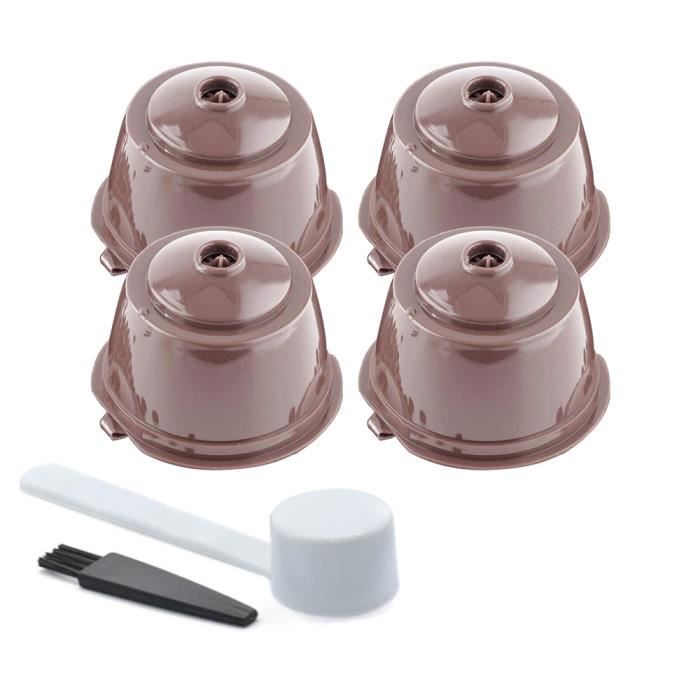 Capsules Café Réutilisables Pour Nescafé Dolce Gusto - Lot De 8 + Cuillère Et Brosse - Polypropylène Alimentaire