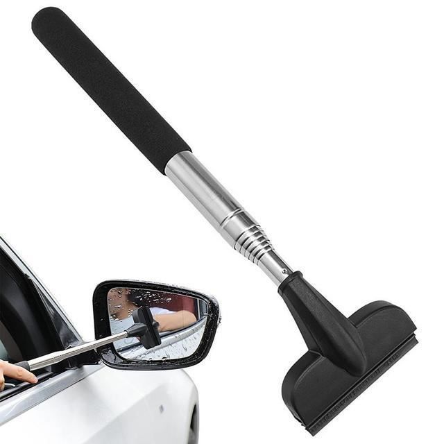 Kit De 4 Mini Raclettes Télescopiques Pour Rétroviseurs - Nettoyage Rapide Voiture - Idéal Pluie Et Brouillard