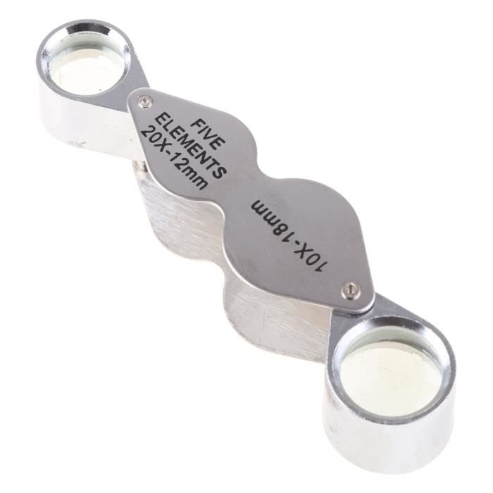 LOUPE,Loupe de poche pour bijoux, Loupe de poche 10X 20X