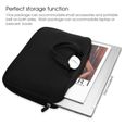 Pochette avec poignée 13& 34; pour MACBOOK APPLE PC Housse Protection Sacoche Ordinateur Portable Tablet - Couleur:NOI-1