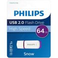 Philips Clé USB 2.0 Snow 64 Go Blanc et violet-1