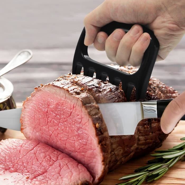 Griffes pour déchiqueter la viande - 2 griffes en plastique pour  déchiqueter la viande de porc - Pour le barbecue, le fumoir ou le grill -  Déchiquetez la viande sans vous brûler