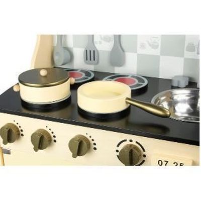Leomark Gold – A Magnificent Children's Kitchen 98 cm x 30 cm x H 98.5 cm Wooden for Little Chefs with Unique Style! Sound and Light Effects of Realistic Creative Play Accessories