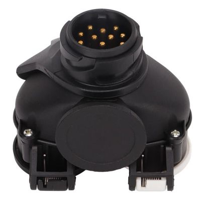 Lot De 2 Prises De Remorque 13 Broches - Connecteur Voiture/remorque, Noir, Nylon Et Cuivre