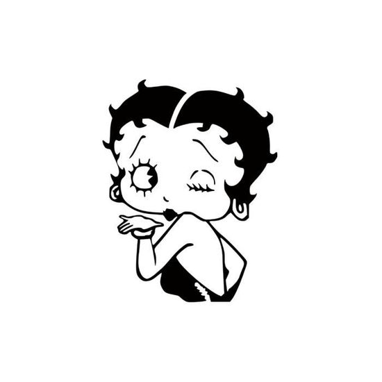 Stickers Betty Boop Ref 411 Violet 28x36 Cm Achat Vente Stickers Cdiscount