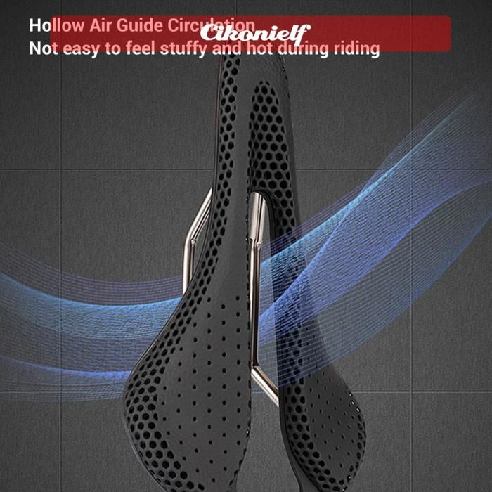 Selle Vélo Leapiture – Creuse, Rembourrage épais, Polyuréthane + Cuir – Résistante Aux Chocs, 345 G – Compatible Route, VTT, Fixie, BMX – Confort Et Ventilation